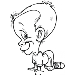 Dibujo para colorear Bebegateando Dibujo De Bebe Gateando Para Pintar Y Colorear Nen Canchito