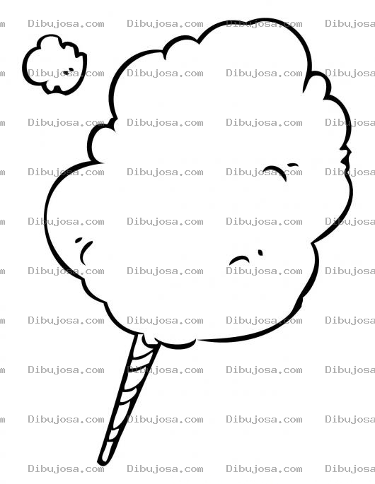 Dibujo para colorear Colorear dulce de algodon