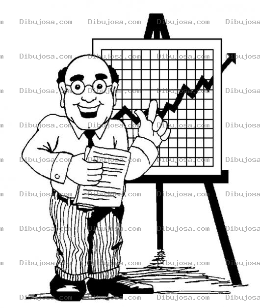 Dibujo para colorear Dibujo De Gerente De Ventas Feliz Para Pintr Y Colorear Vendedor Exitoso Dando Un Reporte A Los Directores De La Empresa