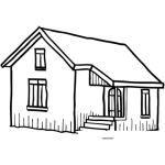 Dibujo para colorear Viviendas Dibujo De Una Casita Con Graditas Para Pintar Y Colorear