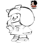 Dibujo para colorear Colorear Mafalda