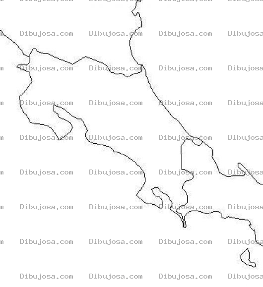 Dibujo para colorear Mapa De Costa Rica Para Pintar Y Colorear Costarica