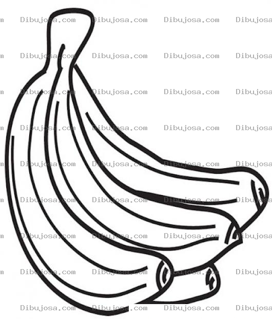 Dibujo para colorear Penca De Platanos Para Pintar Y Colorear Racimo De Platanitos