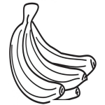 Dibujo para colorear Penca De Platanos Para Pintar Y Colorear Racimo De Platanitos