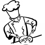 Dibujo para colorear Dibujo De Chef Concinando Para Pintar Y Colorear Cocinero Profesional
