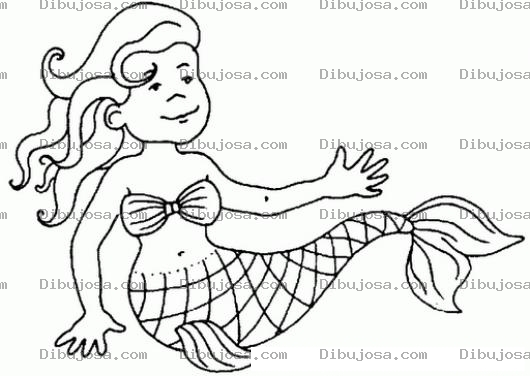 Dibujo para colorear Nina Sirena Dibujo De Una Sirenita Con Brasier Para Pintar Y Colorear Chicasirena
