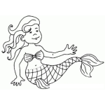 Dibujo para colorear Nina Sirena Dibujo De Una Sirenita Con Brasier Para Pintar Y Colorear Chicasirena