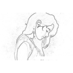 Dibujo para colorear Dibujo De Mujer Triste Para Pintar Y Colorear