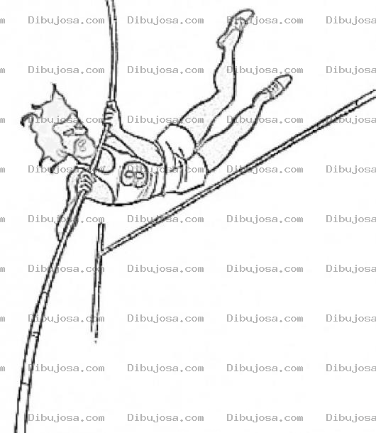 Dibujo para colorear Saltocongarrocha Dibujo De Salto Con Garrocha Para Pintar Y Colorear