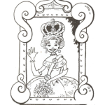 Dibujo para colorear Cuadro De Reina Para Pintar Y Colorear