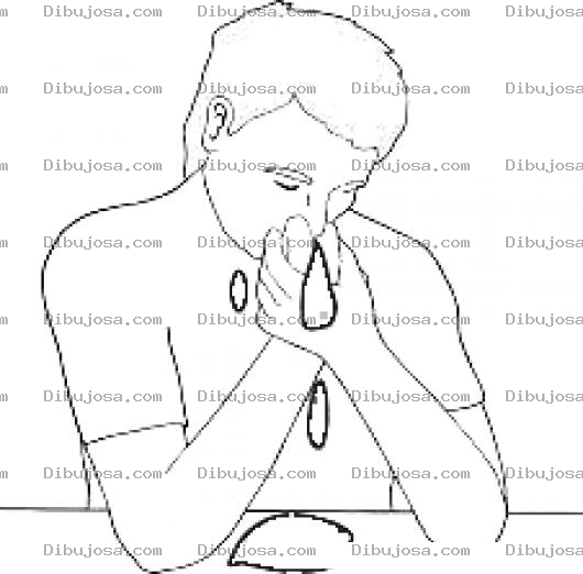 Dibujo para colorear Sangre De La Nariz Dibujo De Hombre Sangrando De La Nariz Para Pintar Y Colorear