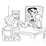 Dibujo para colorear Entrevistadetrabajo Dibujo De Una Entrevista De Trabajo Para Pintar Y Colorear