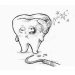 Dibujo para colorear Dienteenfermo Dibujo De Diente Careado Y Enfermo Para Pontar Y Colorear Diente Con Caries Diete Careado