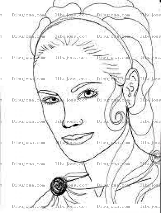 Dibujo para colorear Cara De Princesa Dibujo Del Rostro De Una Mujer Bonita Para Colorear
