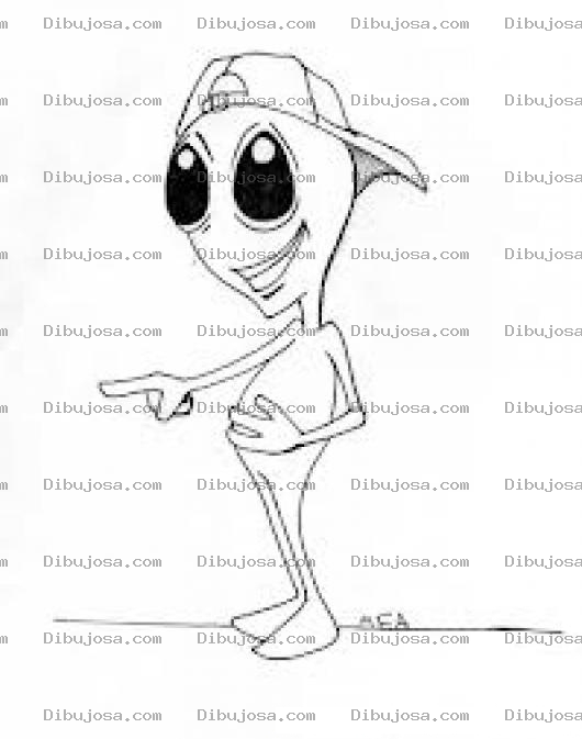 Dibujo para colorear Nino Marciano Dibujo De Extraterrestre Adolecente Para Colorear Patojomarciano