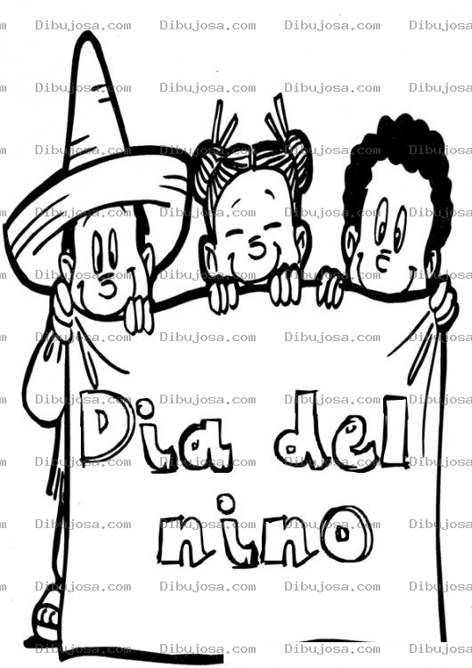 Dibujo para colorear Diadelnino Dibujo Del Dia Del Nino Para Pintar Y Colorear Dia De Los Ninos 1 De Octubre