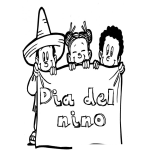Dibujo para colorear Diadelnino Dibujo Del Dia Del Nino Para Pintar Y Colorear Dia De Los Ninos 1 De Octubre