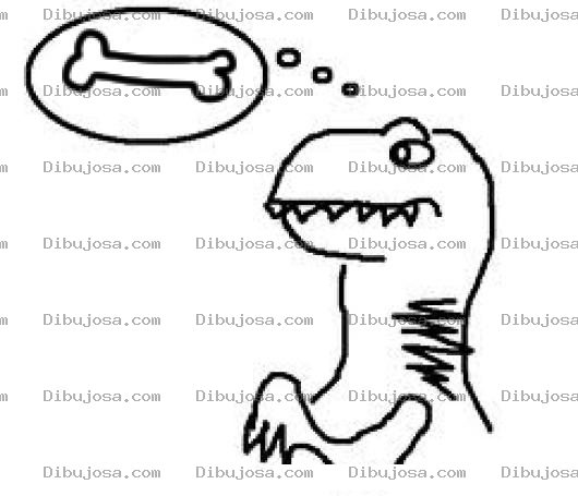 Dibujo para colorear Dinosauriocarnivoro Dibujo De Un Dinosaurio Carnivoro Deseando Un Hueso Para Pintar Y Colorear Dinosaurio Con Hambre Y Muy Hambriento