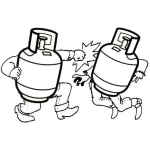 Dibujo para colorear Tropigaszgas Zgastropigas Dibujo De Pelea De Cilindos De Gas Para Pintar Y Colorear La Guerra De Precios De Empresas De Gas En Guatemala Pelea Entre Zgas Y Tropigas
