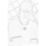 Dibujo para colorear Colorear A Gonzalo Chalo Jugador De Futbol De Los Rojos De Guatemala