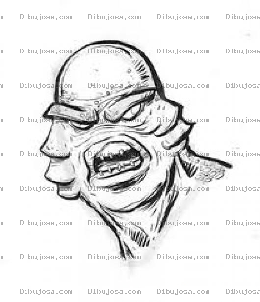 Dibujo para colorear Trescarar Dibujo De Moustruo De Tres Caras Para Pintar Y Colorear Monstruo De 3caras