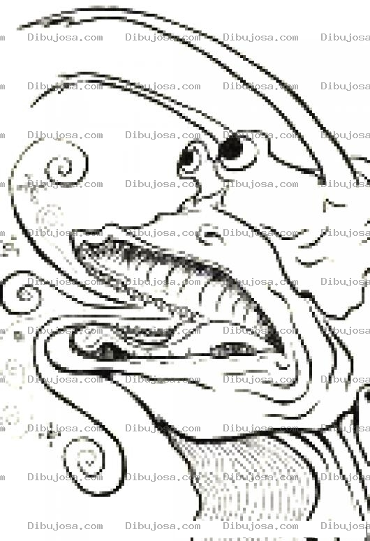 Dibujo para colorear Malaliento Dibujo De Un Moustruo Con Mal Aliento Para Pintar Y Colorear Alientodemonstruo