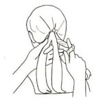 Dibujo para colorear Como Hacer Una Trenza De Pelo Dibujo Ilustrativo Para Colorear