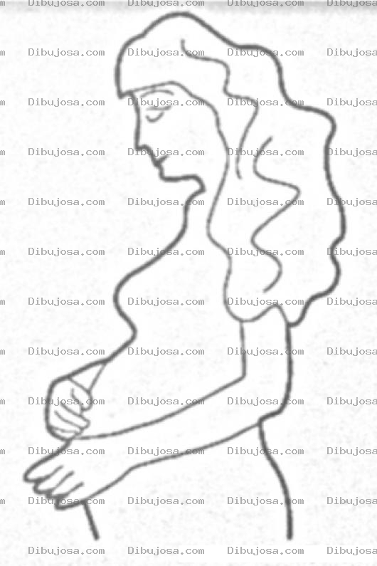 Dibujo para colorear Colorear Mujer Embarazada