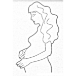 Dibujo para colorear Colorear Mujer Embarazada