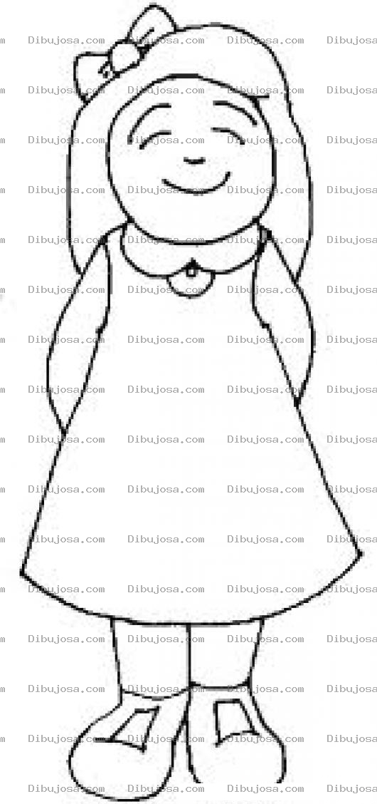Dibujo para colorear Nena Bien Portada Y Educadita Para Pintar Y Colorear Nina Linda