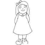 Dibujo para colorear Nena Bien Portada Y Educadita Para Pintar Y Colorear Nina Linda