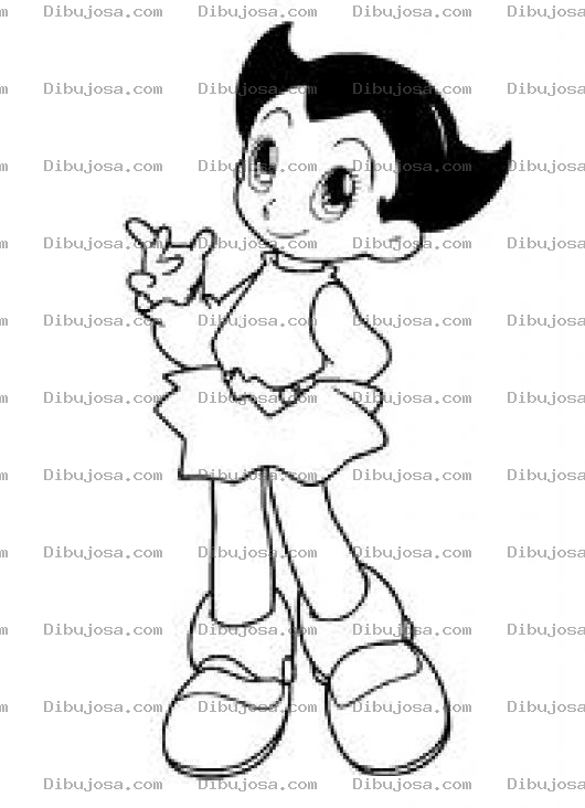 Dibujo para colorear Astrogirl Dibujo De La Hermana De Astroboy Para Colorear