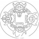 Dibujo para colorear Frontyardigans Dibujo De Los Fornt Yardigans De GNU Para Pintar Y Colorear