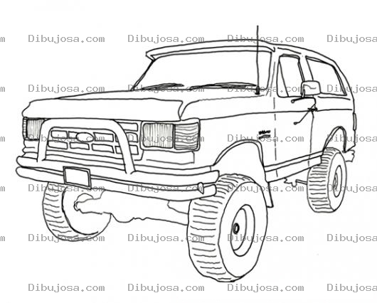 Dibujo para colorear Fordbronco Dibujo De Camioneta Bronco Para Pintar Y Colorear