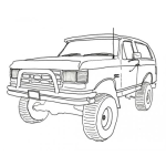 Dibujo para colorear Fordbronco Dibujo De Camioneta Bronco Para Pintar Y Colorear