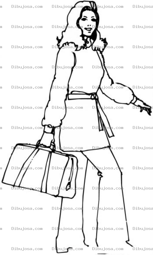 Dibujo para colorear Ejecutivadenegocios Dibujo De Una Mujer Trabajadora Para Pintar Y Colorear Ejecutiva De Negocios Vendedora Con Maletin De Visitadora Medicag