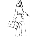 Dibujo para colorear Ejecutivadenegocios Dibujo De Una Mujer Trabajadora Para Pintar Y Colorear Ejecutiva De Negocios Vendedora Con Maletin De Visitadora Medicag