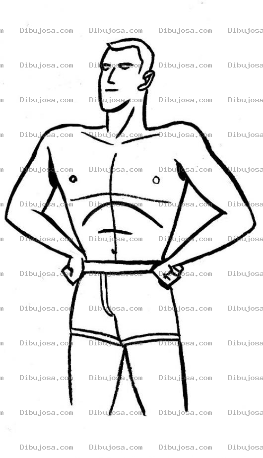 Dibujo para colorear Calzoncilloboxer Dibujo De Hombre En Ropa Interior Para Pintar Y Colorear Papa En Calzones