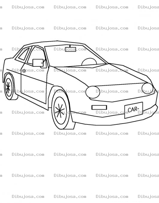 Dibujo para colorear Dibujodeuncarro Para Pintar Y Colorear Carro De Dos Puertas De Frente