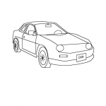 Dibujo para colorear Dibujodeuncarro Para Pintar Y Colorear Carro De Dos Puertas De Frente