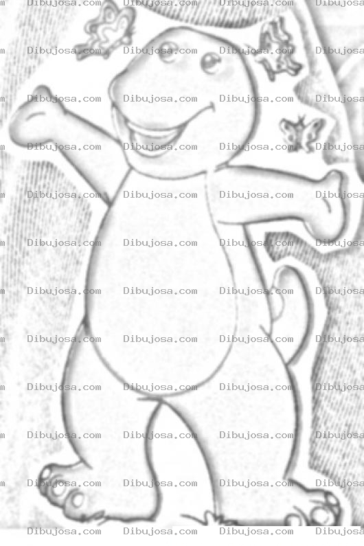 Dibujo para colorear Colorear A Barni Con Mariposas