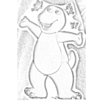 Dibujo para colorear Colorear A Barni Con Mariposas