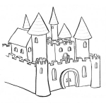 Dibujo para colorear Castillodeprincesa Para Pintar Y Colorear Un Castillo De Princesas