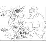 Dibujo para colorear Arbolgenealogico Dibujo De Un Papa Mostrando El Arbol Genealogico A Su Hijo Para Pintar Y Colorear