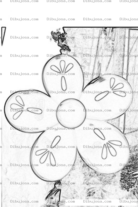 Dibujo para colorear Colorear Flor Con Globos Campero