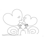 Dibujo para colorear Caracoles Enamorados Dandoce Un Besito Para Pintar Y Colorear Caracolesenamorados