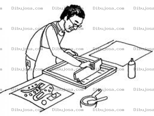 Dibujo para colorear Dibujo De Panadero Con Masa De Pan Para Colorear