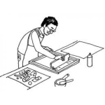 Dibujo para colorear Dibujo De Panadero Con Masa De Pan Para Colorear