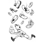 Dibujo para colorear Lluviadezapatos Dibujo De Una Lluvia De Zapatos Para Colorear Zapatos En Oferta