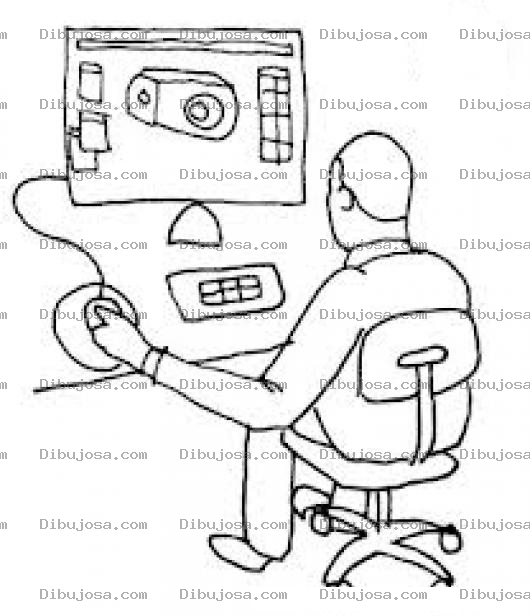Dibujo para colorear Dibujo De Disenador Grafico Zurdo Trabajando En Photoshop Para Pintar Y Colorear Disenadorgrafico